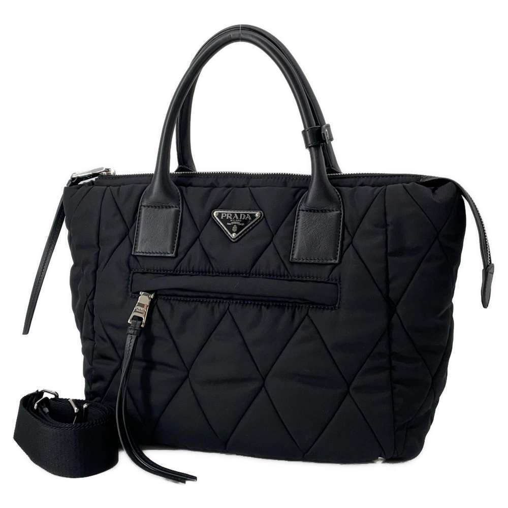 Prada Tessuto Bomber Handbag Shoulder Bag Black